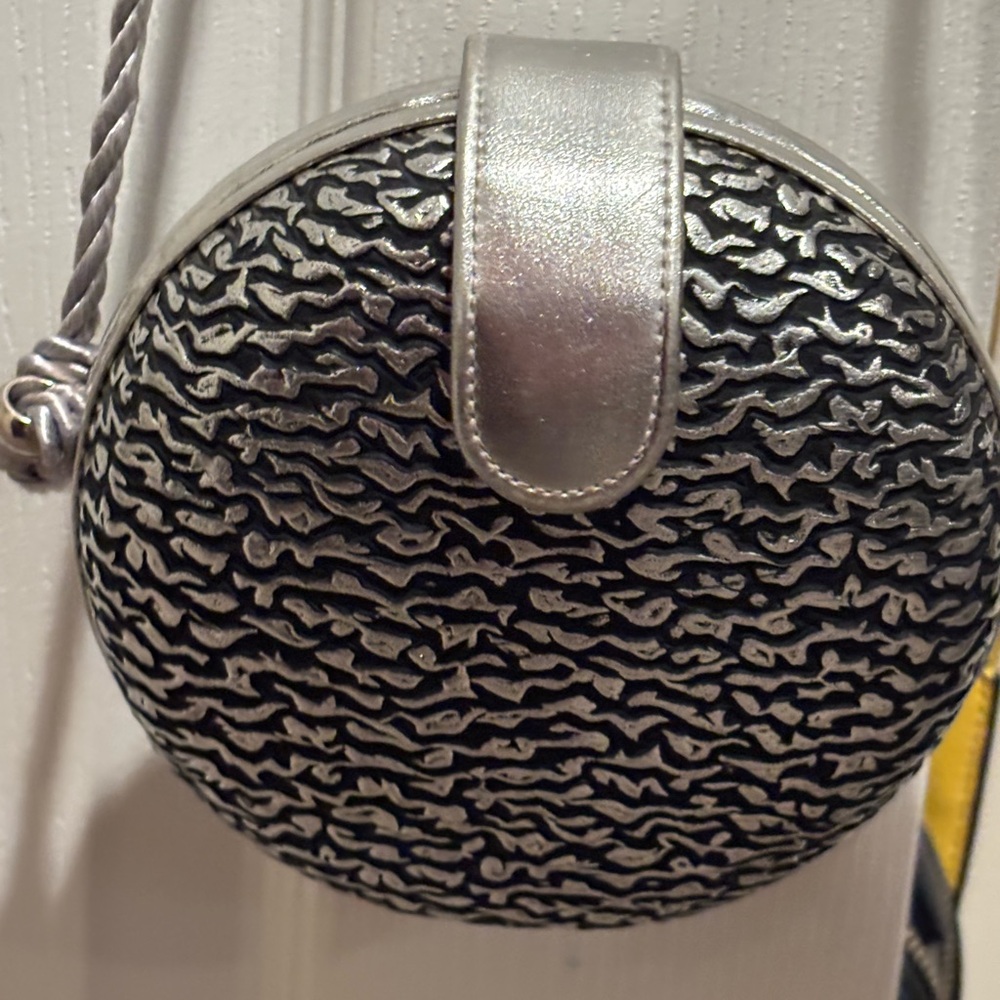 Vintage Silver Textured  Bag